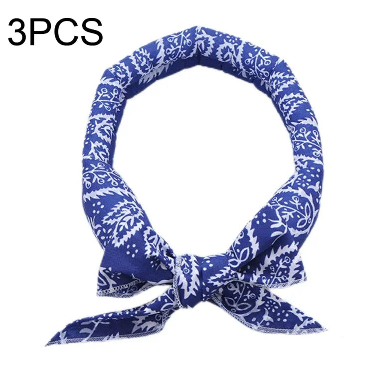 3 Stücke Sommer Kühlung Bandana Halstuch für Damen, Herren, Kinder, Haustiere, Schwarze Blätter, Blaue Blätter, Rote Blätter, Grüne Blätter, Gelbe Blätter