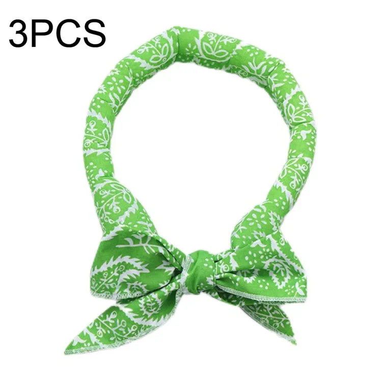 3 Stücke Sommer Kühlung Bandana Halstuch für Damen, Herren, Kinder, Haustiere, Schwarze Blätter, Blaue Blätter, Rote Blätter, Grüne Blätter, Gelbe Blätter