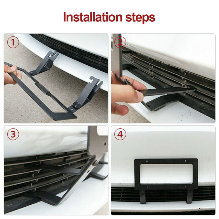 Punch-free Front License Plate Holder American License Plate Bracket, For Tesla Model 3, For Tesla Model Y