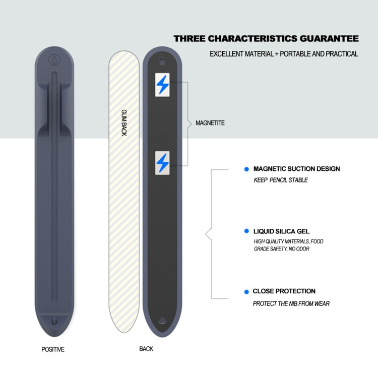 CY112 Stylus Silikon Magnetischer Absorptions-Stifthalter für Pencil1/2, CY112