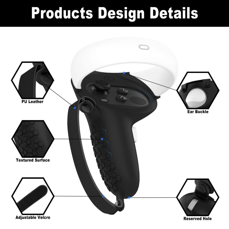 VR Controller Anti-Kollisions-Halbpaket Silikon Schutzhülle für Oculus Quest 2