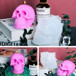 D804 Epoxidharz-Form Totenkopf-Kerzen-Silikonform, D804