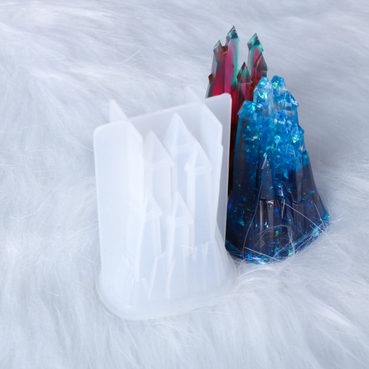 D581 DIY Kristalltropfen 3D Schloss Silikonform, D581