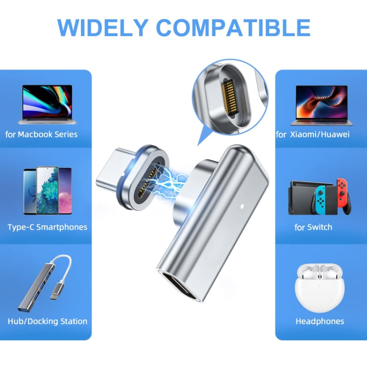 TZ30 PD100W 24-Pin Schnelllade Type-C / USB-C Magnetischer Winkeladapter für MacBook Notebook Anschluss