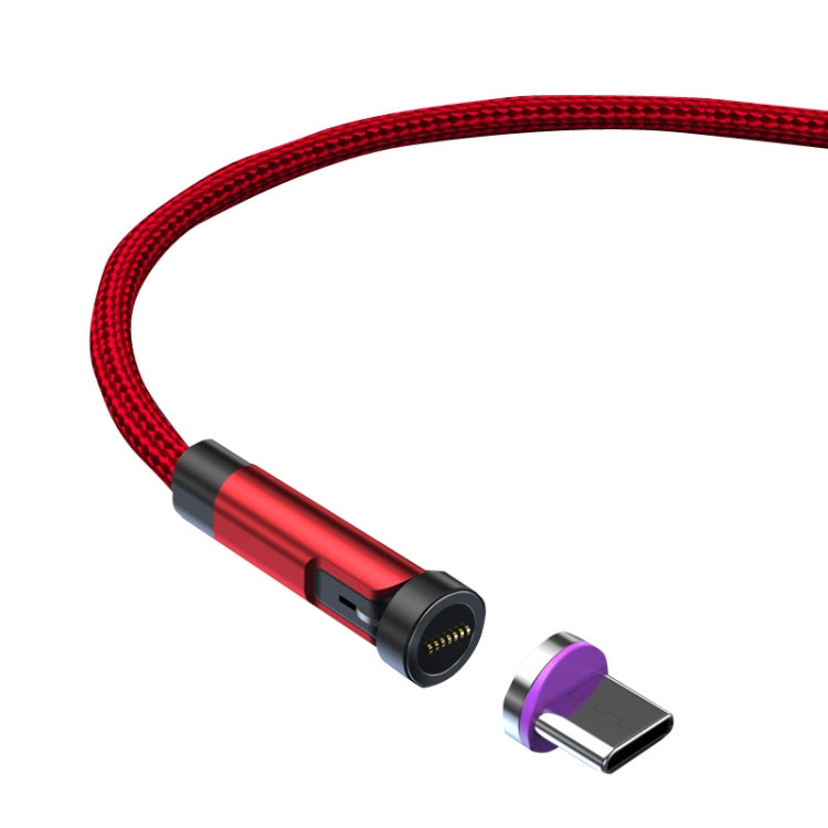 CC57 Rotierendes magnetisches Schnelllade-Datenkabel, Stil: 1m + Type-C / USB-C + Rot, 1m + Type-C / USB-C + Schwarz, 2m + Type-C / USB-C + Rot, 2m + Type-C / USB-C + Schwarz