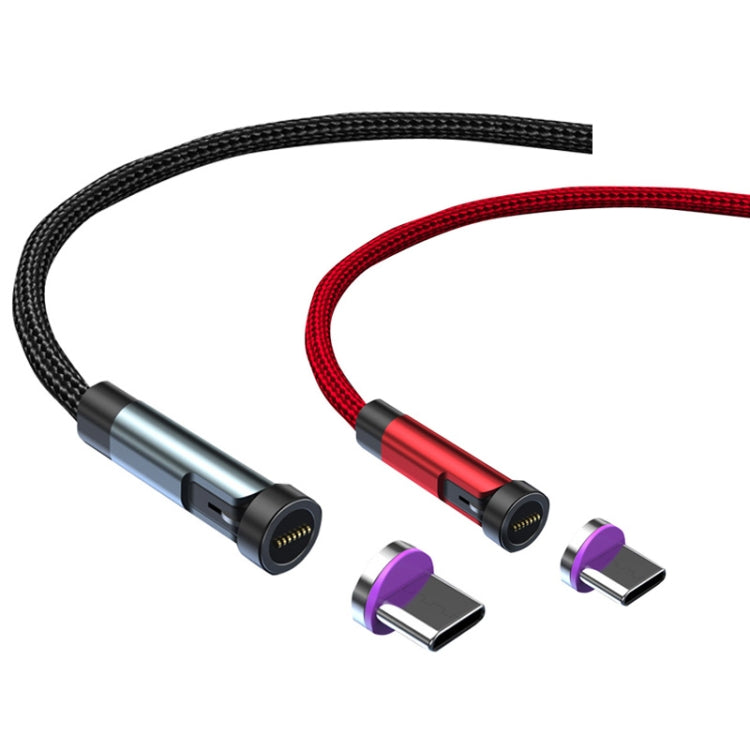 CC57 Rotierendes magnetisches Schnelllade-Datenkabel, Stil: 1m + Type-C / USB-C + Rot, 1m + Type-C / USB-C + Schwarz, 2m + Type-C / USB-C + Rot, 2m + Type-C / USB-C + Schwarz