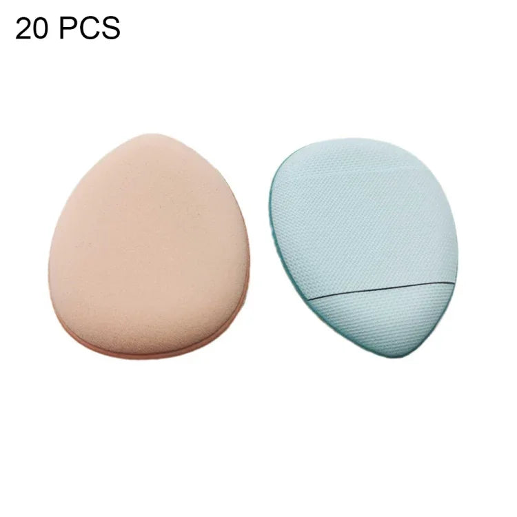 2 Sets/20 Stück Verpackung, zufällige Farbauswahl, Mini-Fingerquasten aus Leder für Nass- und Trocken-Make-up, 20 Stück Blau, 20 Stück Weiß, 20 Stück Dunkler Hautton, 20 Stück Rosa-Lila, 20 Stück Schwarz, 2 Sets/20 Stück Gemischte Farben
