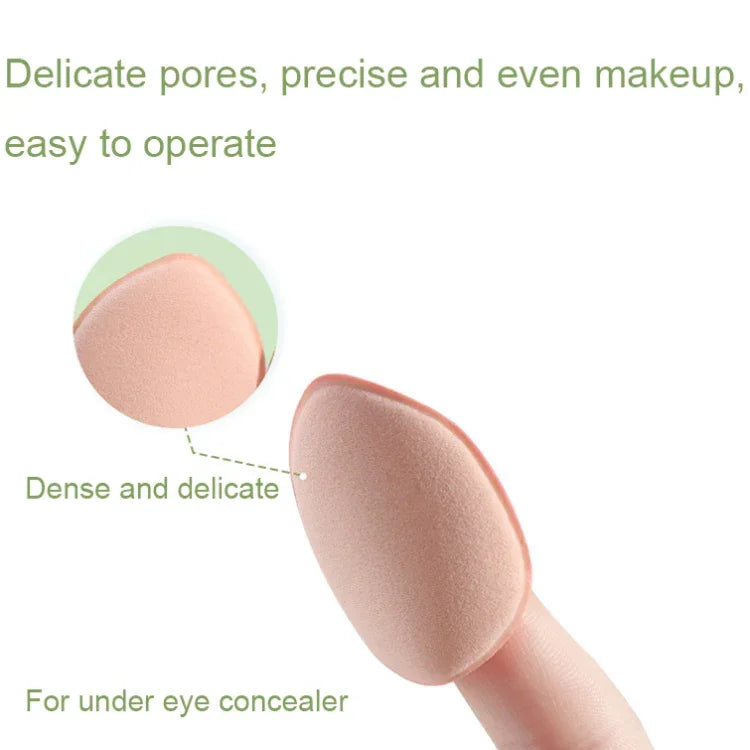 2 Sets/20 Stück Verpackung, zufällige Farbauswahl, Mini-Fingerquasten aus Leder für Nass- und Trocken-Make-up, 20 Stück Blau, 20 Stück Weiß, 20 Stück Dunkler Hautton, 20 Stück Rosa-Lila, 20 Stück Schwarz, 2 Sets/20 Stück Gemischte Farben