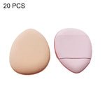 2 Sets/20 Stück Verpackung, zufällige Farbauswahl, Mini-Fingerquasten aus Leder für Nass- und Trocken-Make-up, 20 Stück Blau, 20 Stück Weiß, 20 Stück Dunkler Hautton, 20 Stück Rosa-Lila, 20 Stück Schwarz, 2 Sets/20 Stück Gemischte Farben