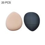 2 Sets/20 Stück Verpackung, zufällige Farbauswahl, Mini-Fingerquasten aus Leder für Nass- und Trocken-Make-up, 20 Stück Blau, 20 Stück Weiß, 20 Stück Dunkler Hautton, 20 Stück Rosa-Lila, 20 Stück Schwarz, 2 Sets/20 Stück Gemischte Farben