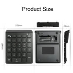 BT302 28 Tasten Laptop Mini Funk-Tastatur, Spezifikation:, Bluetooth (Schwarz), Bluetooth (Grau), 2.4G (Schwarz), 2.4G (Grau)