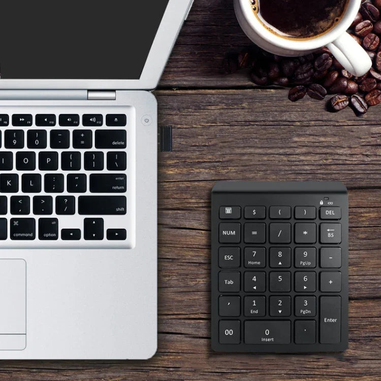 BT302 28 Tasten Laptop Mini Funk-Tastatur, Spezifikation:, Bluetooth (Schwarz), Bluetooth (Grau), 2.4G (Schwarz), 2.4G (Grau)