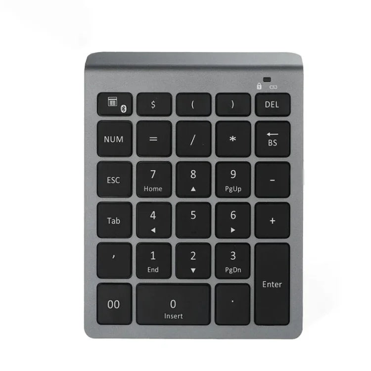 BT302 28 Tasten Laptop Mini Funk-Tastatur, Spezifikation:, Bluetooth (Schwarz), Bluetooth (Grau), 2.4G (Schwarz), 2.4G (Grau)