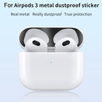 2 STK Innere Kopfhörerabdeckungsaufkleber Staubschutzfolie für Airpods 3, Schwarz, Gold, Silber, Roségold, Rot, Grün, Blau, Lila