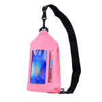 Tteoobl Wasserdichte Schwimm-Umhängetasche für Handys, Touchscreen-Brusttasche,Stil: Reißverschlussmodell, Klebemodell
