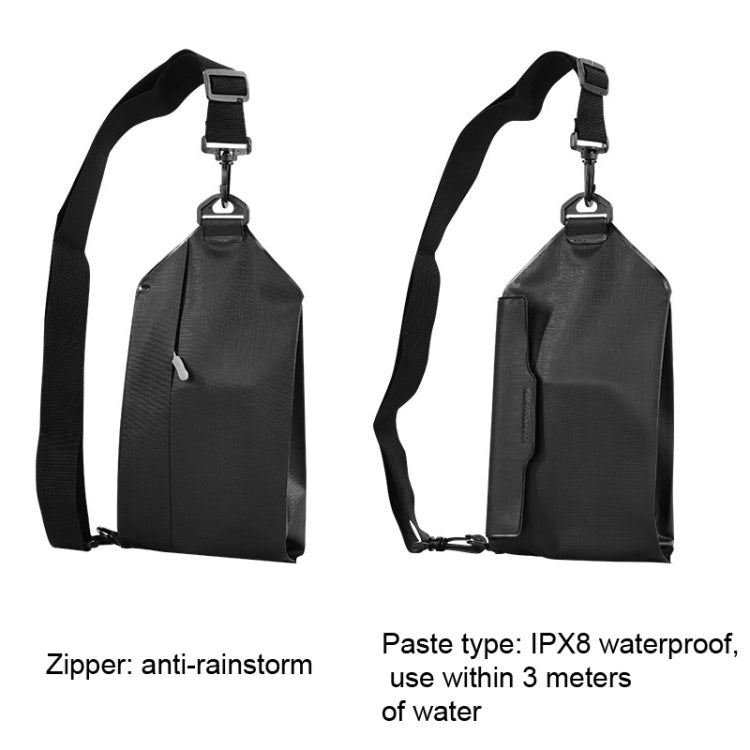 Tteoobl Wasserdichte Schwimm-Umhängetasche für Handys, Touchscreen-Brusttasche,Stil: Reißverschlussmodell, Klebemodell