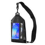 Tteoobl Wasserdichte Schwimm-Umhängetasche für Handys, Touchscreen-Brusttasche,Stil: Reißverschlussmodell, Klebemodell