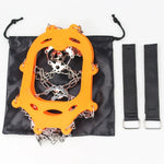 1 Paar 23 Spikes Steigeisen Outdoor Winterwandern Eisfischen Schneeschuhspikes,Größe:, M Orange, L Orange, XL Orange, M Schwarz, L Schwarz, XL Schwarz