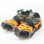 1 Paar 23 Spikes Steigeisen Outdoor Winterwandern Eisfischen Schneeschuhspikes,Größe:, M Orange, L Orange, XL Orange, M Schwarz, L Schwarz, XL Schwarz