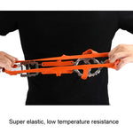 1 Paar 18 große Spikes Steigeisen Outdoor Winterwandern Eisfischen Schneeschuhspikes, Größe:, L Schwarz, L Orange