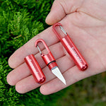 Schlüsselanhänger Anhänger Kleines Messer Tragbares Kunst-Schneidemesser, Bronze, Aluminiumlegierung Schwarz, Aluminiumlegierung Rot