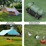 CLS Outdoor Camp Reflective Wind-Proof Camping Support Rod, 4 PCS / Set Yellow, 4 PCS / Set Red, 4 PCS / Set Black, 4 PCS / Set Army Green, 4 PCS / Set White Non-reflective