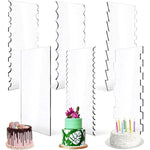 6-in-1-Set aus transparentem Acryl-Kuchenschaber und Glättungswerkzeug, 6-in-1