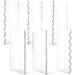 6-in-1-Set aus transparentem Acryl-Kuchenschaber und Glättungswerkzeug, 6-in-1