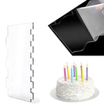 6-in-1-Set aus transparentem Acryl-Kuchenschaber und Glättungswerkzeug, 6-in-1