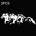 5PCS FGM-002 Carving Reflective Stickers Galloping Horse Car Body Sticker, Galloping Horse