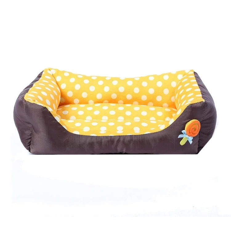 Quadratisches Hundezwingerkissen mit Cartoon-Motiv für kleine und mittelgroße Haustiere, S, M, L