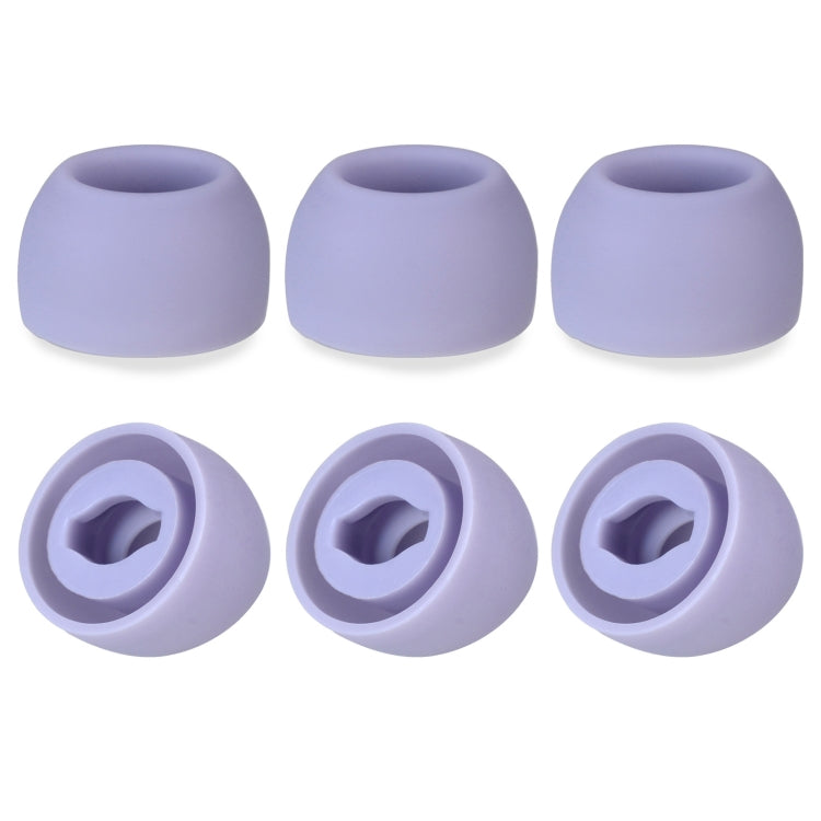 6 STÜCK Silikon Ohrstöpsel für TWS Samsung Galaxy Buds Pro, groß Schwarz, mittel Schwarz, klein Schwarz, groß Grau, mittel Grau, klein Grau, groß Lila, mittel Lila, klein Lila