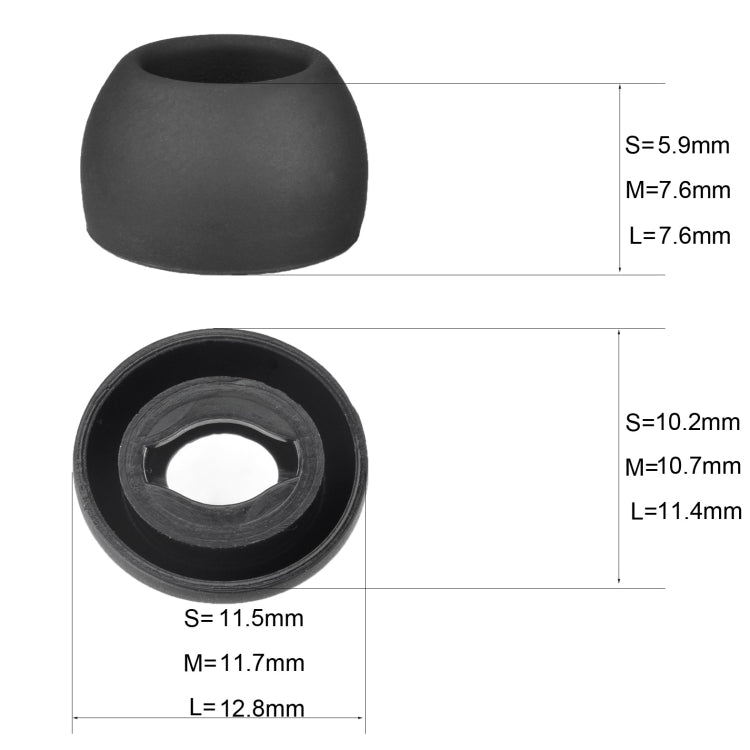 6 STÜCK Silikon Ohrstöpsel für TWS Samsung Galaxy Buds Pro, groß Schwarz, mittel Schwarz, klein Schwarz, groß Grau, mittel Grau, klein Grau, groß Lila, mittel Lila, klein Lila