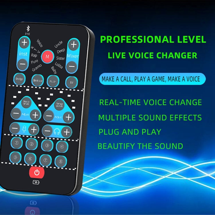 M10 Mobiler Computer Soundkarte Mini-Stimmenverzerrer K-Song Aufnahme Bluetooth Stimmenverzerrer, M10