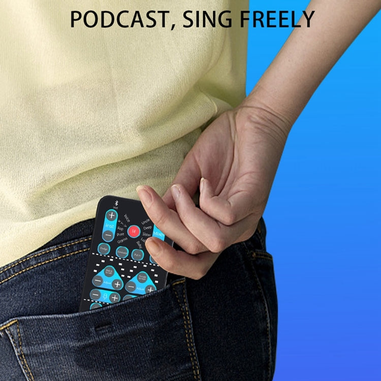M10 Mobiler Computer Soundkarte Mini-Stimmenverzerrer K-Song Aufnahme Bluetooth Stimmenverzerrer, M10