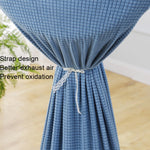 Runder elastischer Ventilatorstaubschutz, Haushaltsstoff-Ventilatorschutzhülle, 110x45cm Blau, 110x45cm Grau, 110x45cm Grün