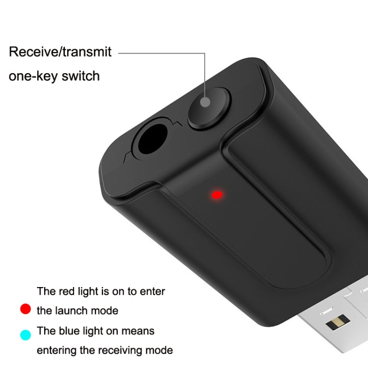 BT10 2-in-1 USB Bluetooth 5.0 Sender Empfänger Lautsprecher Computer Kabelloser Kopfhörer Adapter, BT10