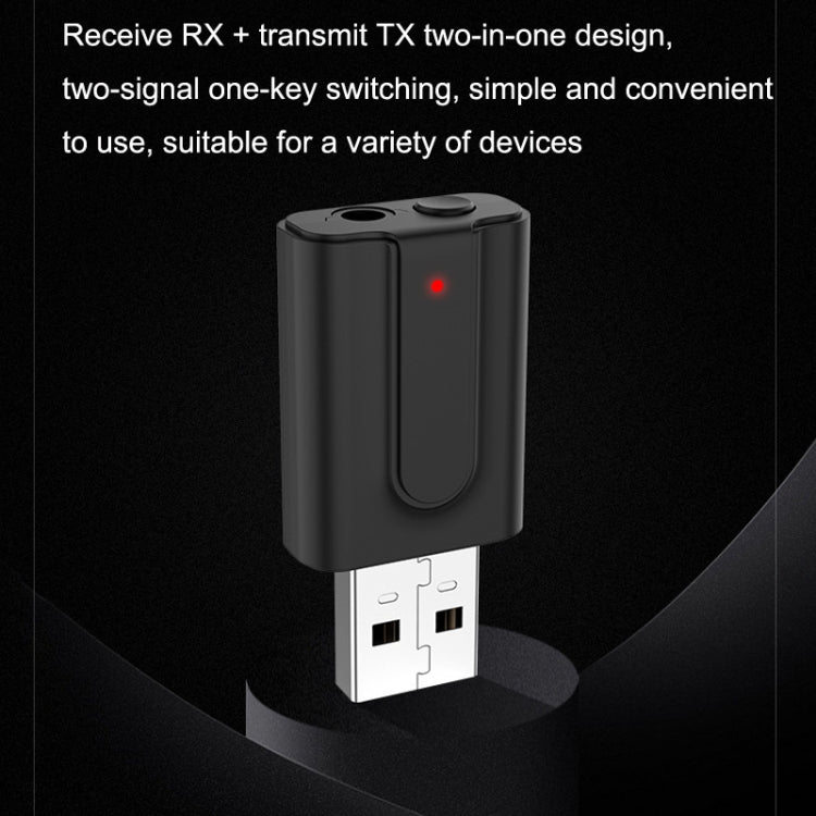 BT10 2-in-1 USB Bluetooth 5.0 Sender Empfänger Lautsprecher Computer Kabelloser Kopfhörer Adapter, BT10