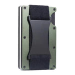ZDL-05 Tracker Schutz Organizer Metall Kartenhalter für AirTag 2. Gen / AirTag 1. Gen, Armeegrün, Schwarz, Grau, Hellblau