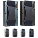 ZDL-05 Tracker Schutz Organizer Metall Kartenhalter für AirTag 2. Gen / AirTag 1. Gen, Armeegrün, Schwarz, Grau, Hellblau