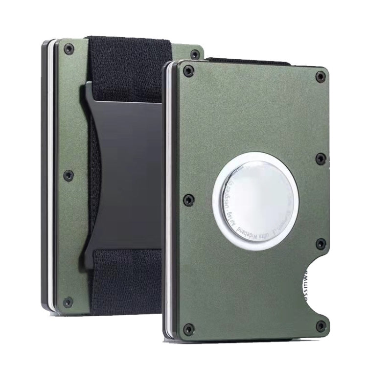 ZDL-05 Tracker Schutz Organizer Metall Kartenhalter für AirTag 2. Gen / AirTag 1. Gen, Armeegrün, Schwarz, Grau, Hellblau