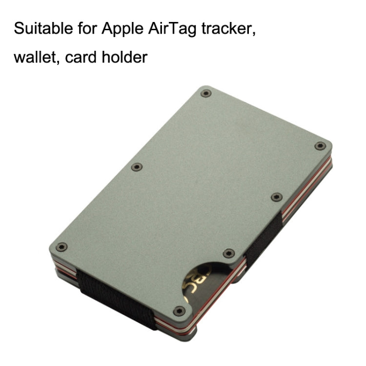 ZDL-05 Tracker Schutz Organizer Metall Kartenhalter für AirTag 2. Gen / AirTag 1. Gen, Armeegrün, Schwarz, Grau, Hellblau