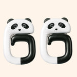 2 St. Schultaschenhaken für den Schreibtisch, abnehmbarer Taschenaufhänger für das Büro, Panda, kleine rosa Katze, Waschbär, Kätzchen