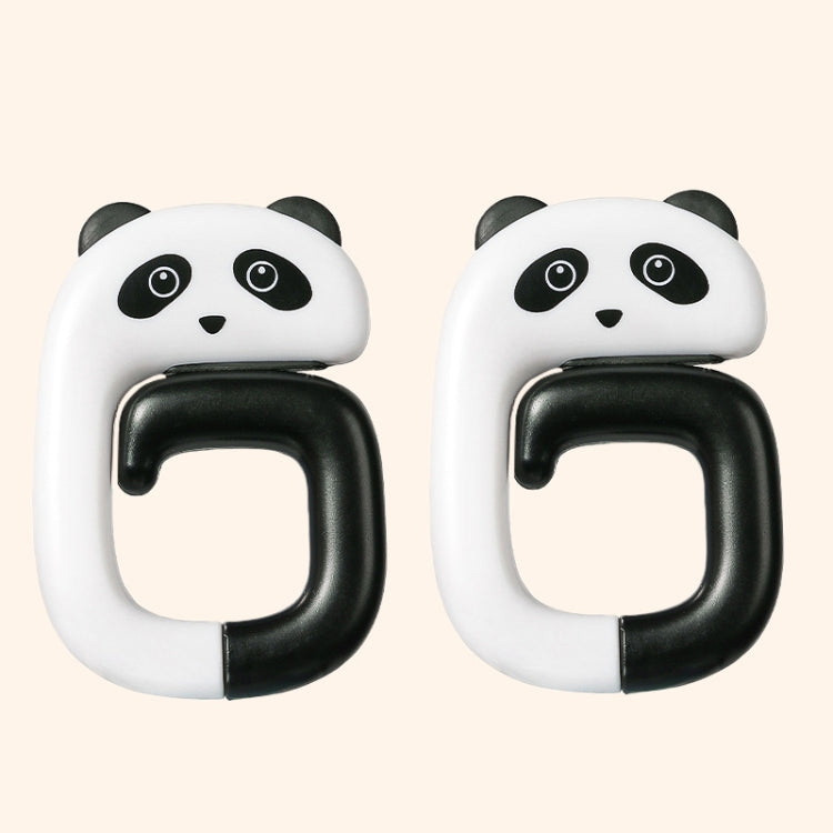 2 St. Schultaschenhaken für den Schreibtisch, abnehmbarer Taschenaufhänger für das Büro, Panda, kleine rosa Katze, Waschbär, Kätzchen