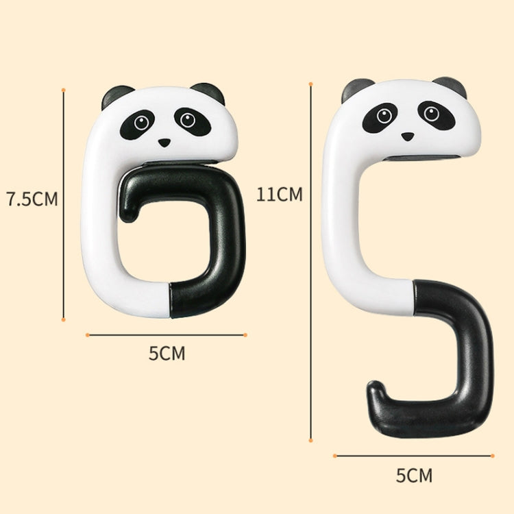 2 St. Schultaschenhaken für den Schreibtisch, abnehmbarer Taschenaufhänger für das Büro, Panda, kleine rosa Katze, Waschbär, Kätzchen