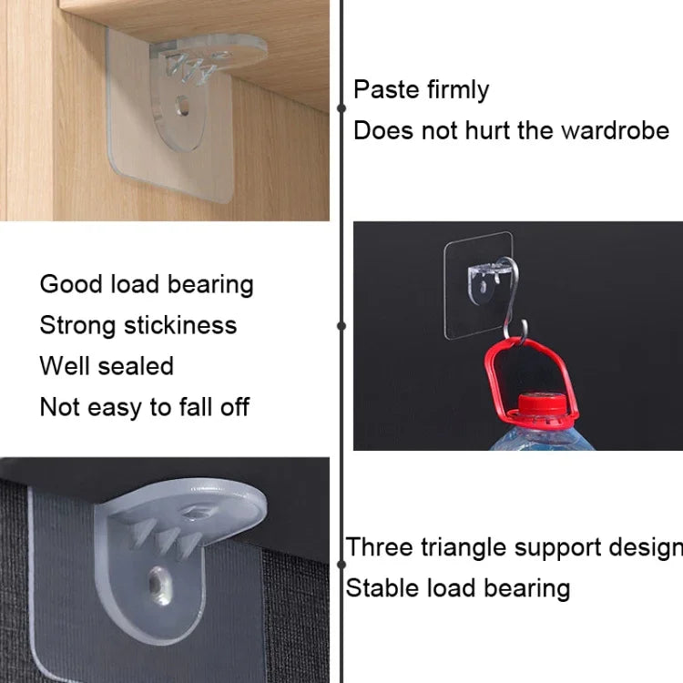 4er-Set einfacher, stabiler, tragfähiger Schrank-Schichtteiltrennhalter, Größe:, Groß 7cm