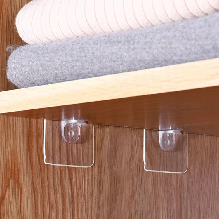 4er-Set einfacher, stabiler, tragfähiger Schrank-Schichtteiltrennhalter, Größe:, Groß 7cm