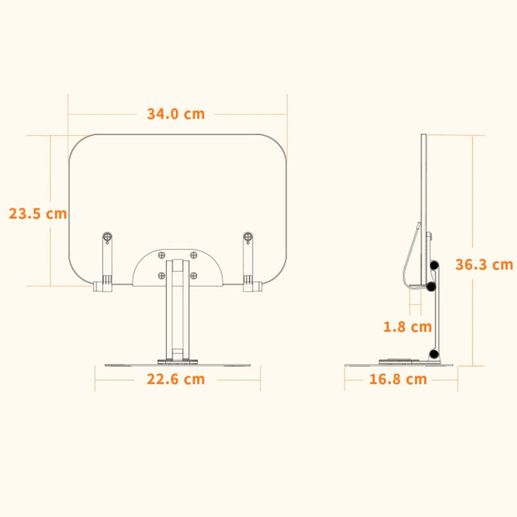 R03 Reading Bookshelf Desktop Non-rotatable Multi-function Liftable Tablet Bracket, R04