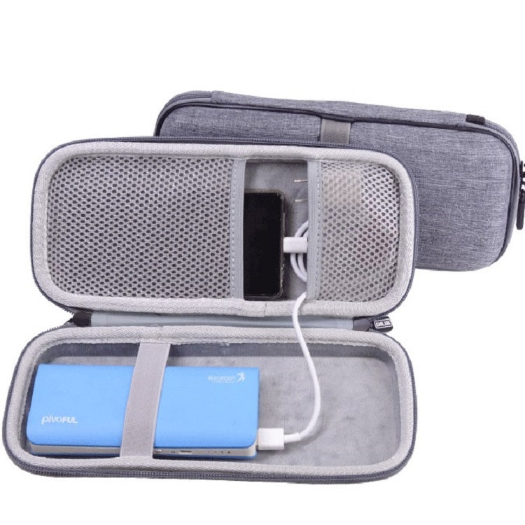 Handy Powerbank Datenkabel EVA Aufbewahrungstasche, Grau, Schwarz