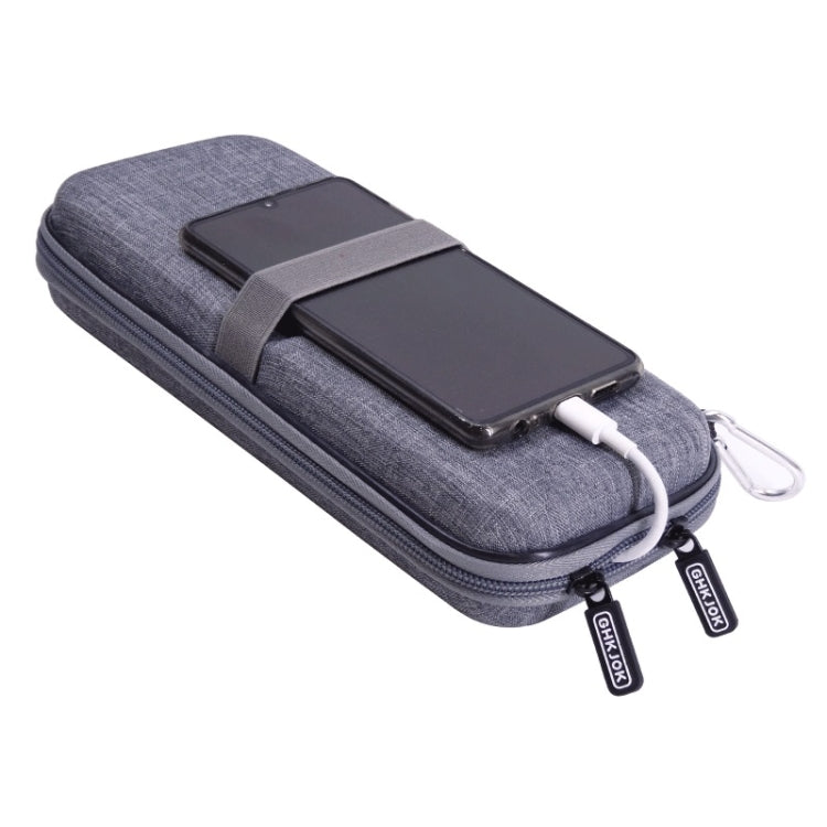 Handy Powerbank Datenkabel EVA Aufbewahrungstasche, Grau, Schwarz